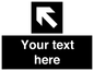 IV7083: Custom Directional signage black arrow up left