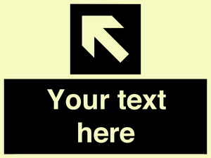 IV7083: Custom Directional signage black arrow up left