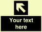 IV7083: Custom Directional signage black arrow up left