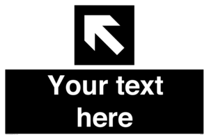 IV7083: Custom Directional signage black arrow up left