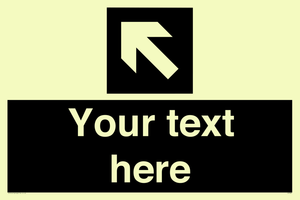 IV7083: Custom Directional signage black arrow up left