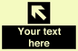 IV7083: Custom Directional signage black arrow up left