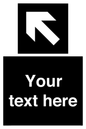 IV7083: Custom Directional signage black arrow up left