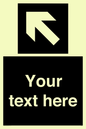 IV7083: Custom Directional signage black arrow up left