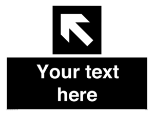 IV7083: Custom Directional signage black arrow up left