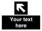 IV7083: Custom Directional signage black arrow up left