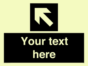 IV7083: Custom Directional signage black arrow up left