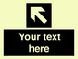 IV7083: Custom Directional signage black arrow up left