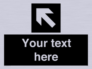 IV7083: Custom Directional signage black arrow up left