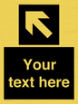 IV7083: Custom Directional signage black arrow up left