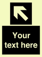 IV7083: Custom Directional signage black arrow up left