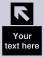 IV7083: Custom Directional signage black arrow up left