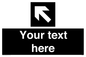 IV7083: Custom Directional signage black arrow up left