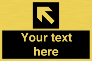 IV7083: Custom Directional signage black arrow up left