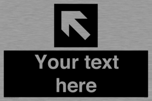 IV7083: Custom Directional signage black arrow up left