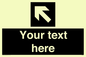 IV7083: Custom Directional signage black arrow up left