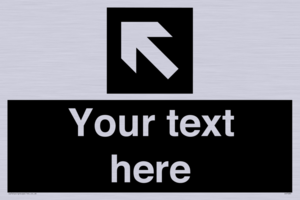 IV7083: Custom Directional signage black arrow up left