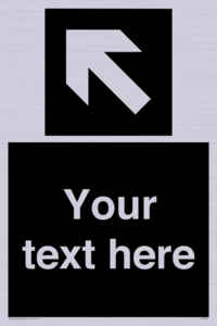 IV7083: Custom Directional signage black arrow up left