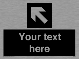 IV7083: Custom Directional signage black arrow up left