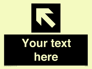 IV7083: Custom Directional signage black arrow up left