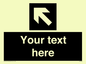 IV7083: Custom Directional signage black arrow up left