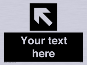 IV7083: Custom Directional signage black arrow up left