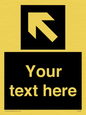 IV7083: Custom Directional signage black arrow up left