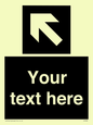IV7083: Custom Directional signage black arrow up left