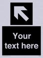 IV7083: Custom Directional signage black arrow up left