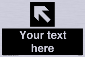 IV7083: Custom Directional signage black arrow up left