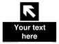 IV7083: Custom Directional signage black arrow up left