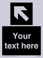 IV7083: Custom Directional signage black arrow up left