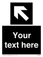IV7083: Custom Directional signage black arrow up left
