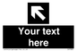 IV7083: Custom Directional signage black arrow up left
