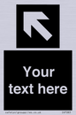 IV7083: Custom Directional signage black arrow up left