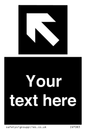 IV7083: Custom Directional signage black arrow up left