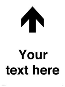 IV7084: Custom Directional signage arrow up