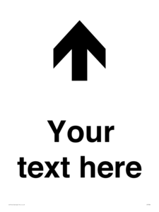 IV7084: Custom Directional signage arrow up