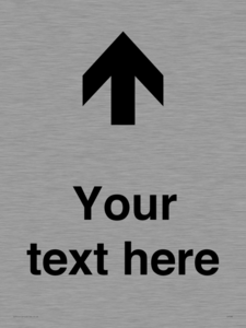 IV7084: Custom Directional signage arrow up