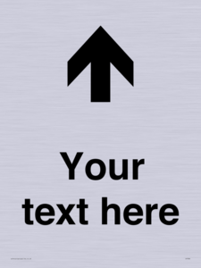 IV7084: Custom Directional signage arrow up