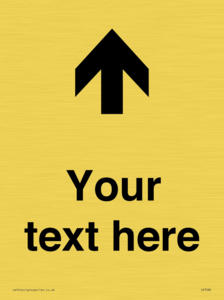 IV7084: Custom Directional signage arrow up