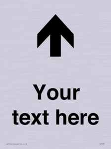 IV7084: Custom Directional signage arrow up