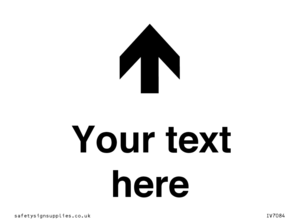 IV7084: Custom Directional signage arrow up