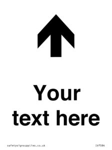IV7084: Custom Directional signage arrow up