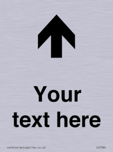IV7084: Custom Directional signage arrow up