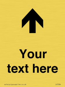 IV7084: Custom Directional signage arrow up
