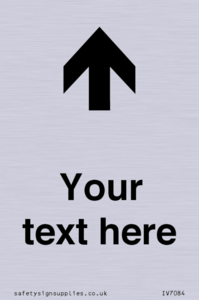 IV7084: Custom Directional signage arrow up