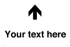 IV7084: Custom Directional signage arrow up