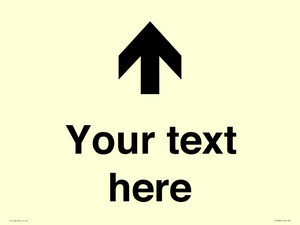 IV7084: Custom Directional signage arrow up