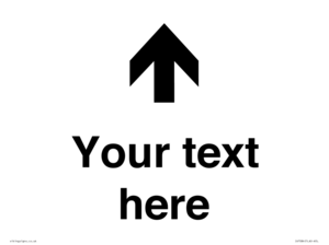 IV7084: Custom Directional signage arrow up